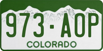 CO license plate 973AOP