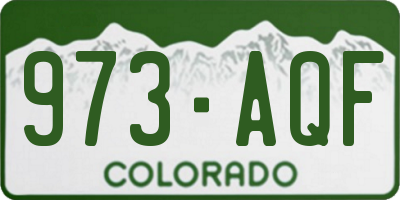 CO license plate 973AQF