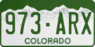 CO license plate 973ARX