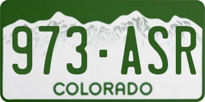 CO license plate 973ASR