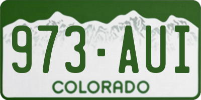 CO license plate 973AUI