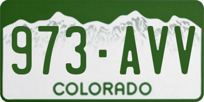 CO license plate 973AVV