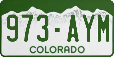 CO license plate 973AYM