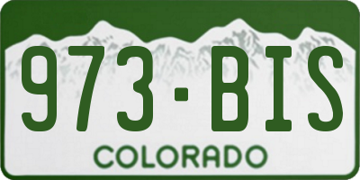 CO license plate 973BIS