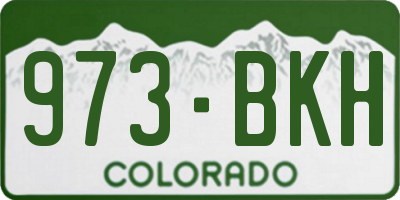 CO license plate 973BKH