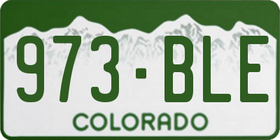 CO license plate 973BLE
