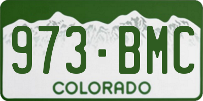 CO license plate 973BMC