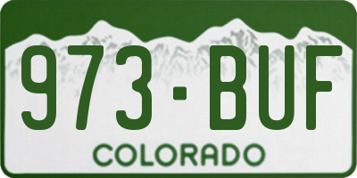CO license plate 973BUF