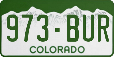 CO license plate 973BUR