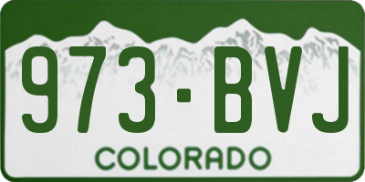 CO license plate 973BVJ