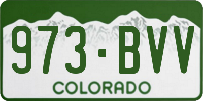 CO license plate 973BVV