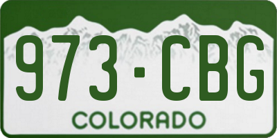 CO license plate 973CBG