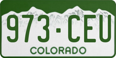 CO license plate 973CEU