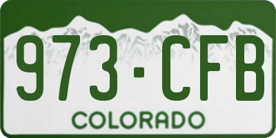CO license plate 973CFB