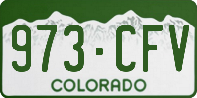 CO license plate 973CFV