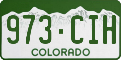 CO license plate 973CIH
