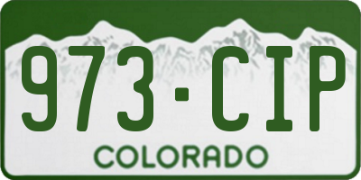 CO license plate 973CIP