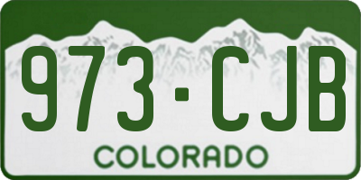 CO license plate 973CJB