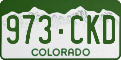 CO license plate 973CKD