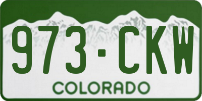CO license plate 973CKW