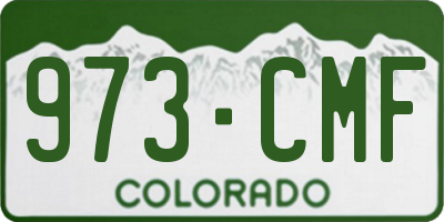 CO license plate 973CMF