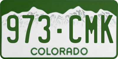 CO license plate 973CMK