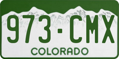 CO license plate 973CMX