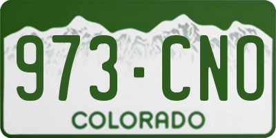 CO license plate 973CNO