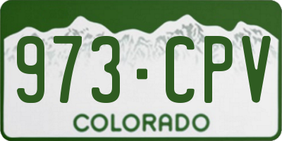 CO license plate 973CPV
