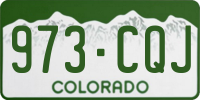 CO license plate 973CQJ