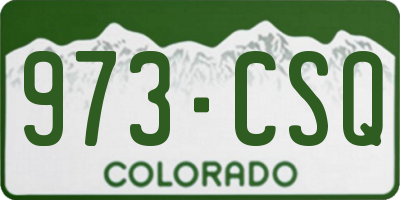 CO license plate 973CSQ