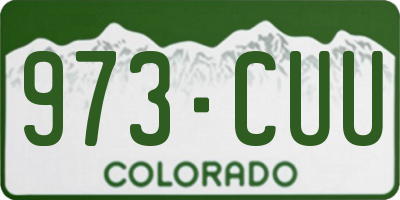 CO license plate 973CUU