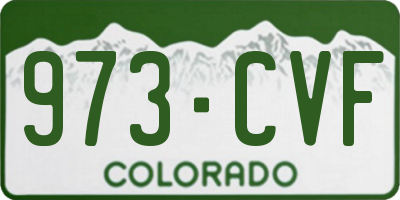 CO license plate 973CVF