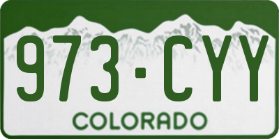 CO license plate 973CYY