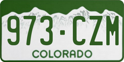CO license plate 973CZM