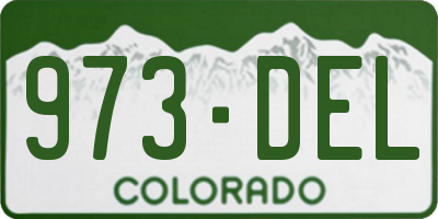 CO license plate 973DEL