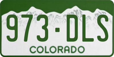 CO license plate 973DLS