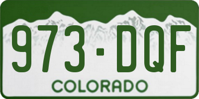 CO license plate 973DQF