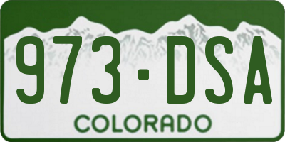 CO license plate 973DSA