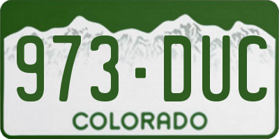 CO license plate 973DUC