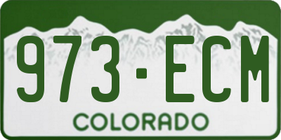 CO license plate 973ECM