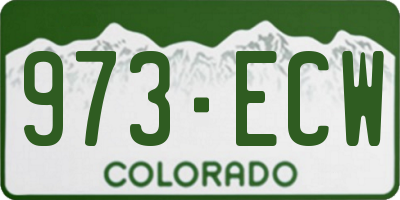 CO license plate 973ECW