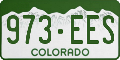 CO license plate 973EES