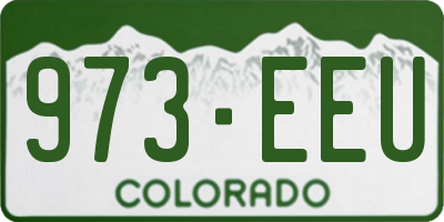 CO license plate 973EEU
