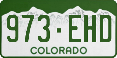 CO license plate 973EHD