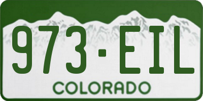CO license plate 973EIL