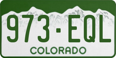 CO license plate 973EQL