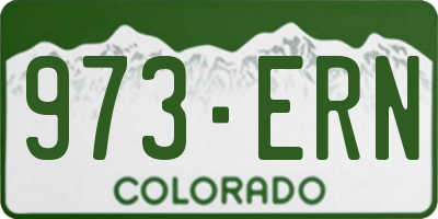CO license plate 973ERN