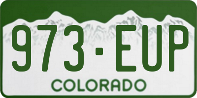 CO license plate 973EUP