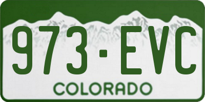 CO license plate 973EVC